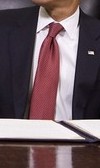 Neck of State: Tie worn by Barack Obama when closing Guantanamo, January 22, 2009