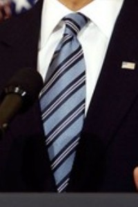 Neck of State: President Obama wears his "Power Blue" tie as he unveils the FY 2010 Fisical Budget. February 26, 2009. Neck of State: President Obama wears his "Power Blue" tie as he unveils the FY 2010 Fisical Budget. February 26, 2009.